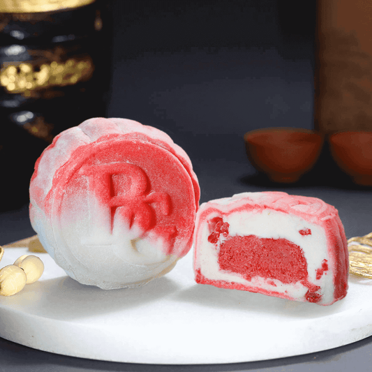 Raspberry Cheese Snow Skin Mooncake