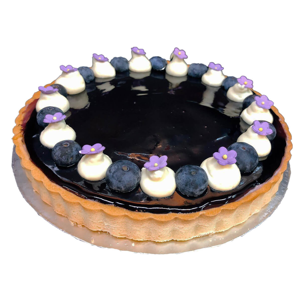 Blueberries Cheesy Tart 8″