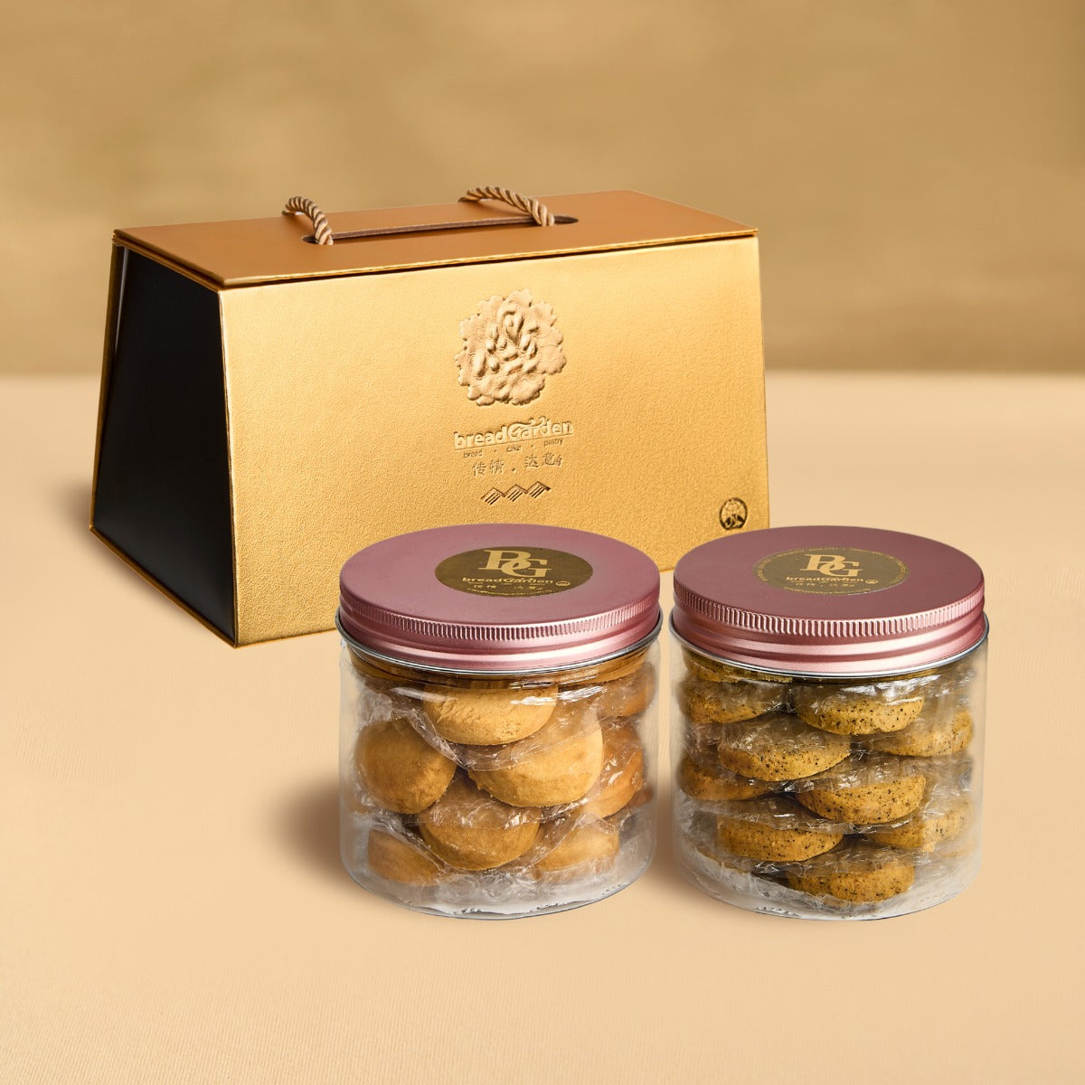 Gold Bar Gift Box D (Earl Grey Crunch & Lychee Cookies)