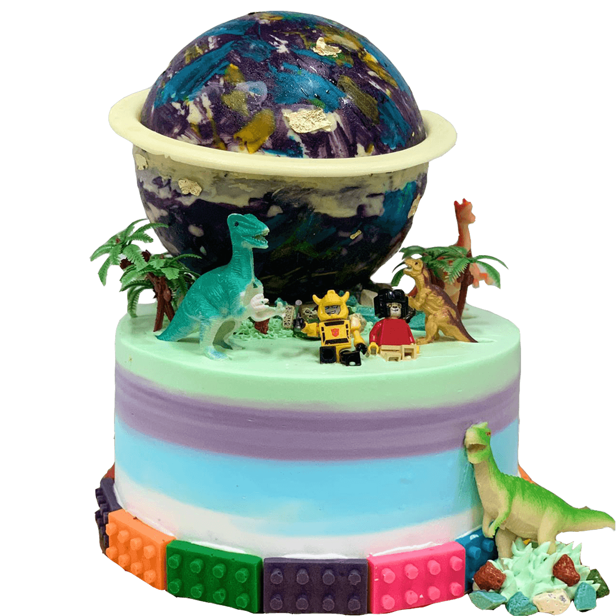 Dinosaur World Birthday Cake