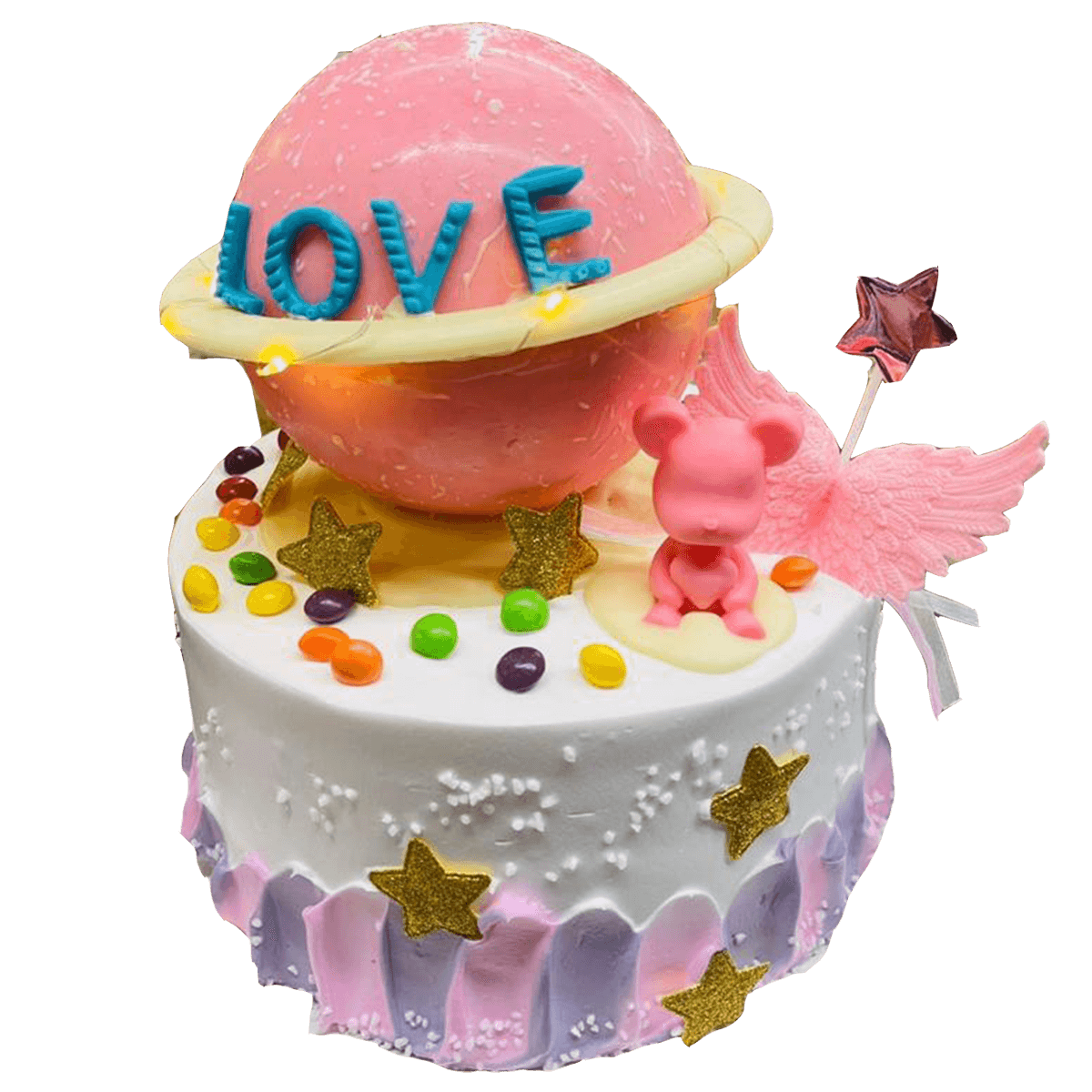 Love Around the World Birthday Cake