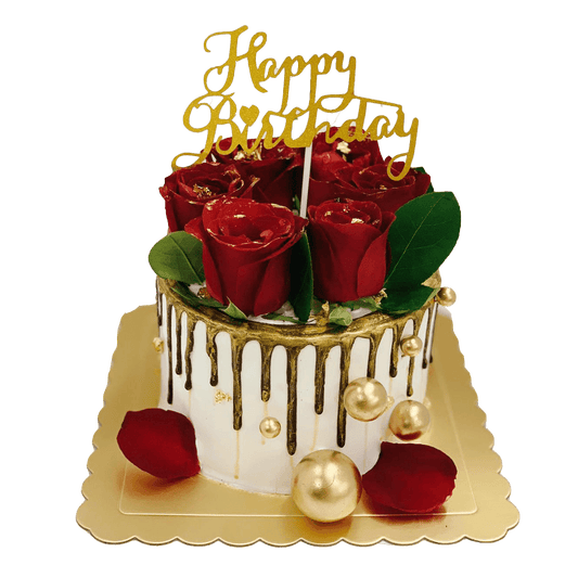 Lovely Roses Birthday Cake